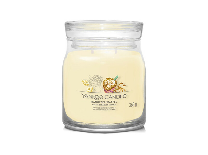 Yankee Candle Aromatic candle Signature glass medium Banoffee Waffle 368 g Unisex