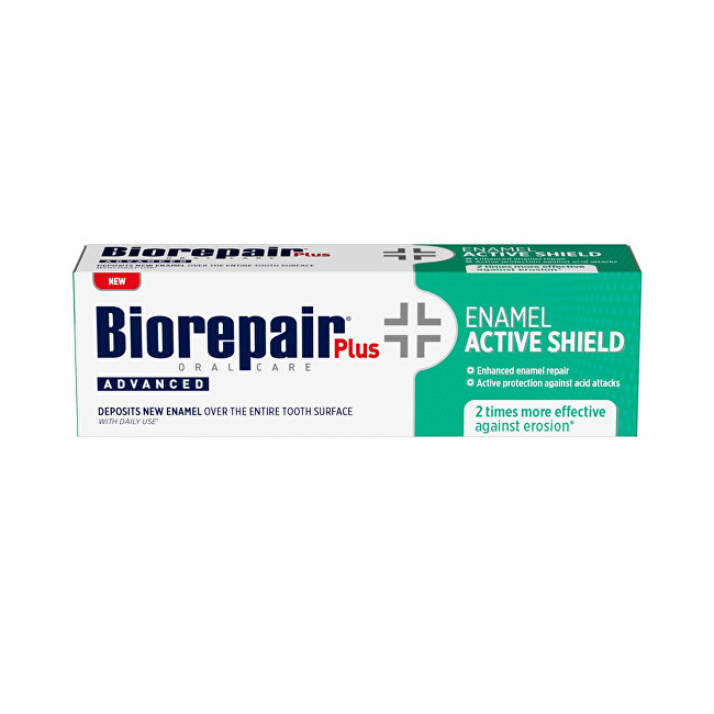 Biorepair Toothpaste Plus Advanced Enamel Active Shield Toothpaste 75 ml 75ml Dantų emalį stiprinanti priemonė