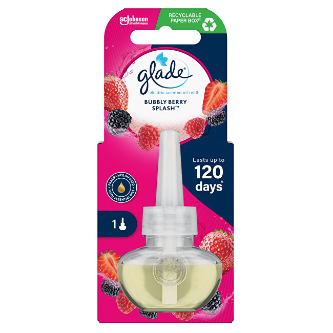 Glade Refill for electric air freshener Bubble Berry Splash 20 ml 20ml elektrinis kvapų difuzorius