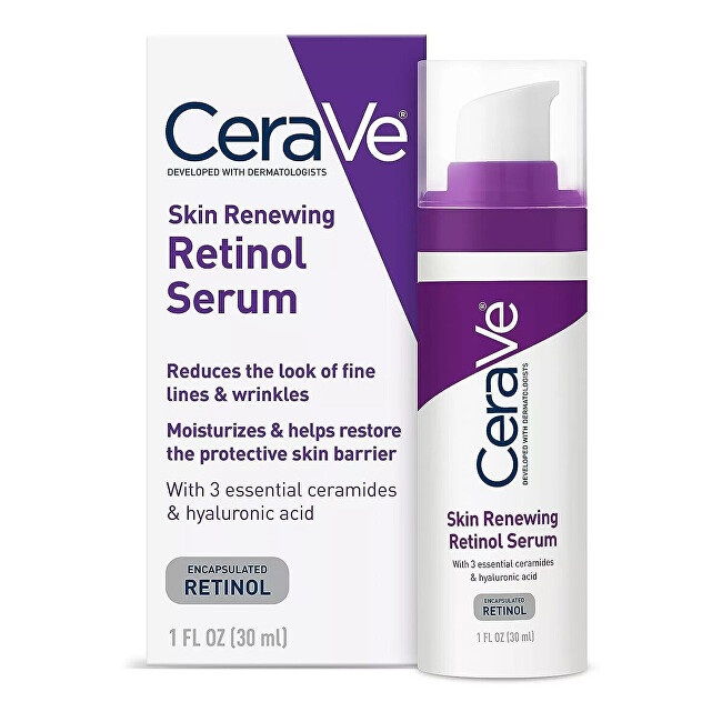 CeraVe Skin Renewing Retinol Serum retinolio serumas nuo rauk&scaron;lių odos barjerą atkurianti priemonė 30ml Moterims