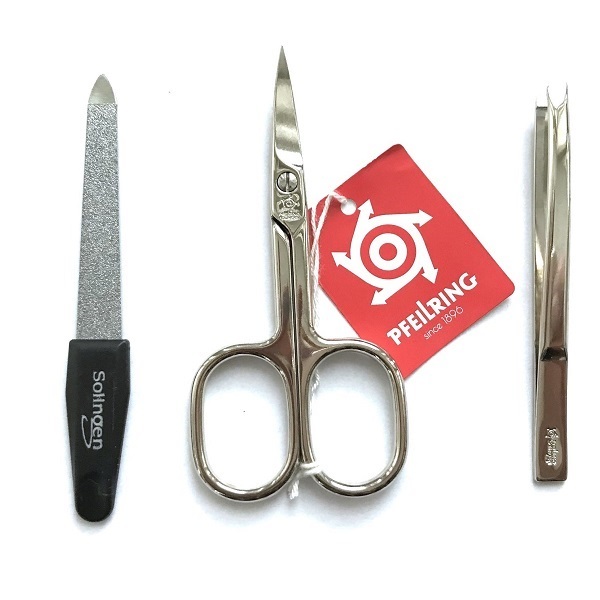 Pfeilring Solingen Manicure travel set 3 pieces pink Manikiūro priemonė