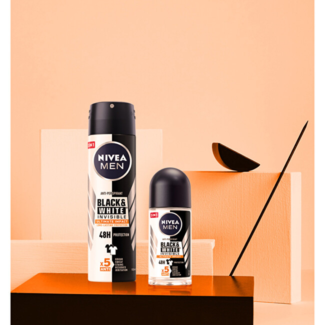 Nivea Antiperspirant spray Men Invisible Black & White Ultimate Impact 150 ml 150ml dezodorantas