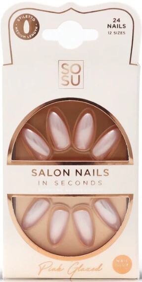 SOSU Cosmetics Artificial nails Pink (Salon Nails) 24 pcs Moterims