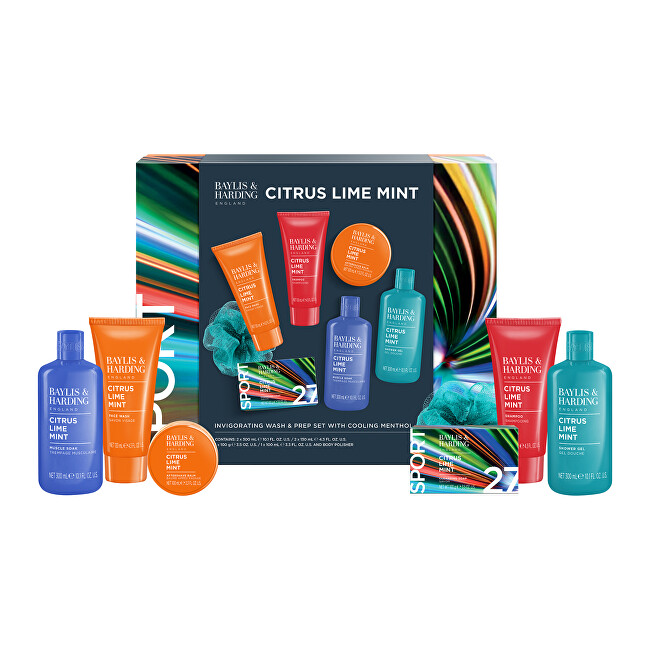 Baylis & Harding Men Invigorating Wash & Prep Set ( Citrus, Lime & Mint ) - D&aacute;rkov&aacute; sada p&eacute;če o tělo ( 7 ks ) Vonios ir du&scaron;o priemonė Vyrams