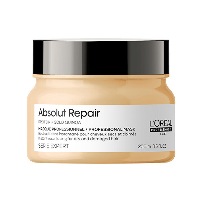 L´Oréal Professionnel Serie Expert Absolut Repair Gold Quinoa + Protein Intensive Regenerating Mask for Damaged Hair (Inst 250ml Moterims