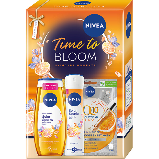 Nivea Time to Bloom Gift Set Vonios ir du&scaron;o priemonė Moterims