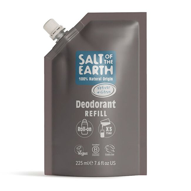 Salt of the earth Natural roll-on deodorant Vetiver & Citrus Deo Refill Dezodorantas Dezodorantas ir antiperspirantas Unisex