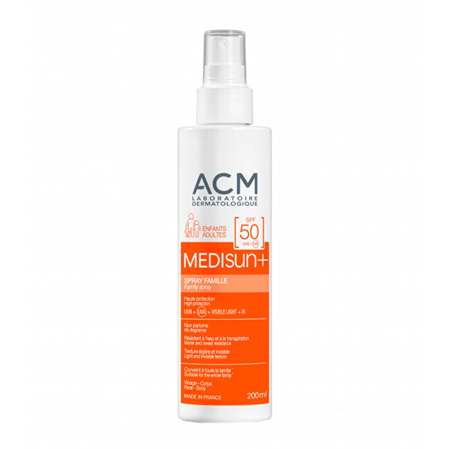 ACM Sunscreen spray for body and face SPF 50+ Medisun Spray 200 ml 200ml Vaikams