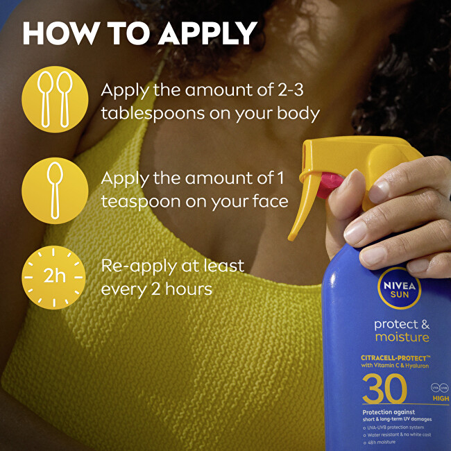 Nivea Sunscreen Spray SPF 30 Protect & Moisture 250 ml 250ml Unisex