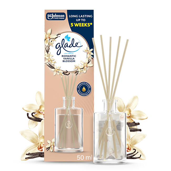 Glade Reeds Vanilla Reed Diffuser 50 ml 50ml Kvapas namams su lazdelėmis