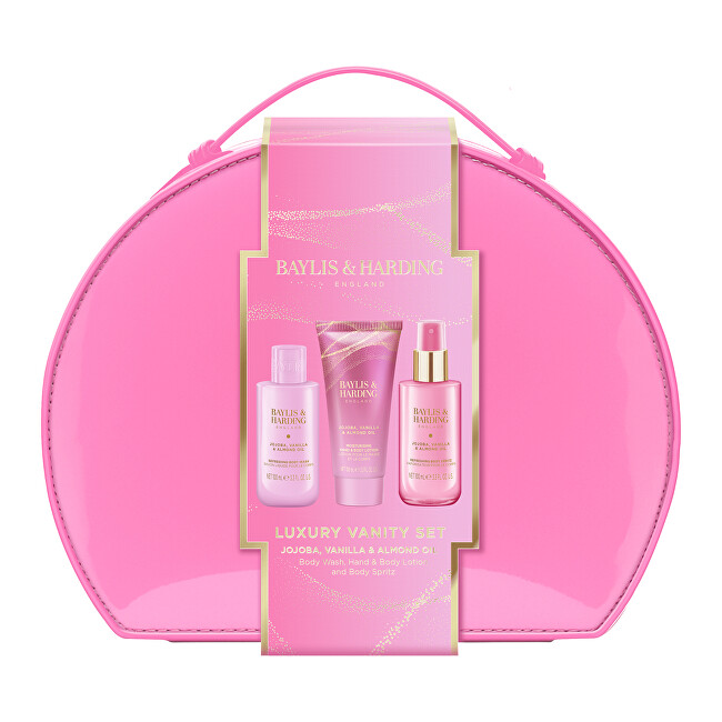Baylis & Harding Jojoba, Vanilla & Almond Oil 3-Piece Gift Set in a Handbag Kūno odos drėkinimo priemonė Moterims