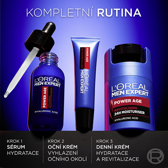 L&acute;Or&eacute;al Paris Night skin gel Men Expert Power Age (Recharging Night Gel) 50 ml 50ml vietinės priežiūros priemonė