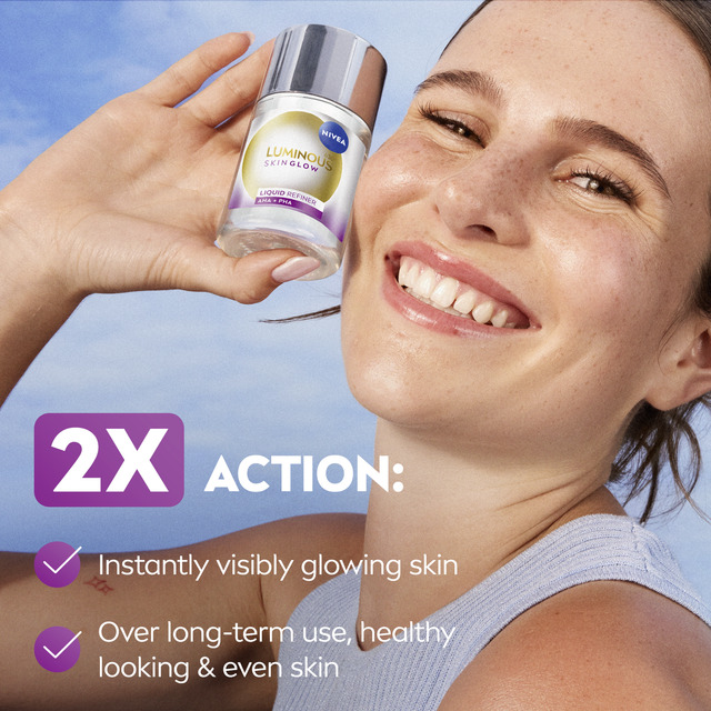 Nivea Skin peeling Luminous Skin Glow (Liquid Refiner) 100 ml 100ml makiažo valiklis