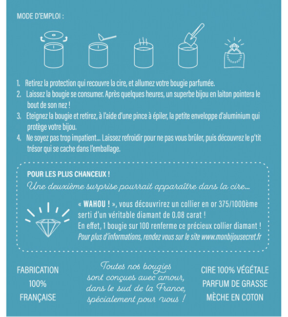 Troli Scented candle 40h with jewel Flower Tiare CCOM100 kvepianti žvakė