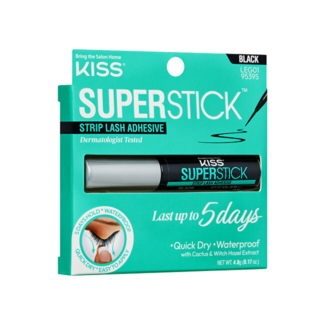 Kiss Super Stick 5-Day Extended Wear (Strip Lash Adhesive) 4.8 g Black dirbtinės blakstienos