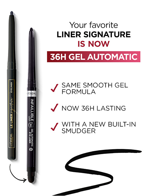 L'Or&eacute;al Paris Infaillible Gel Automatic Eye Liner 5 g Black akių pie&scaron;tukas