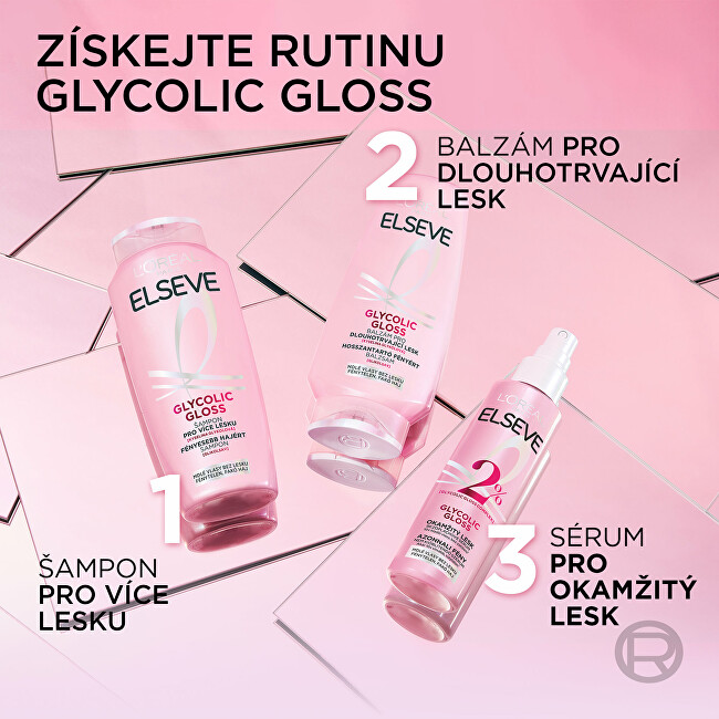 L'Or&eacute;al Paris Leave-in serum for instant hair shine Elseve Glycolic Gloss 150 ml 150ml nenuplaunama plaukų priežiūros priemonė