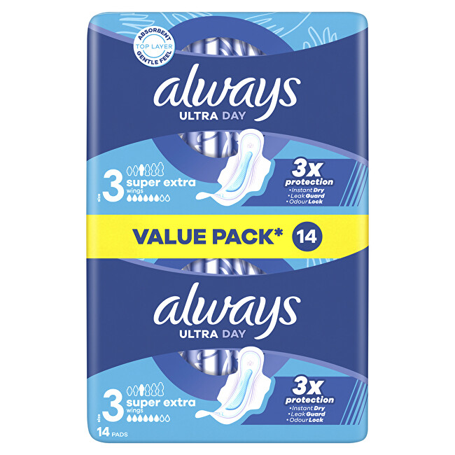 Always Ultra Day Super Extra Duo sanitary napkins 14 pcs Moterims