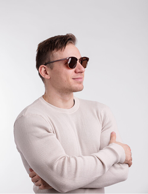 Vuch Polarizačn&iacute; slunečn&iacute; br&yacute;le Brigida Metal Brown akiniai nuo saulės