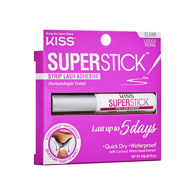 Kiss Super Stick 5-Day Extended Wear (Strip Lash Adhesive) 4.8g Clear dirbtinės blakstienos