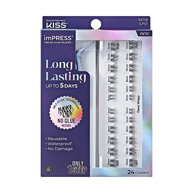 Kiss ImPRESS (Press on LongLasting) False Eyelashes 01 Moterims