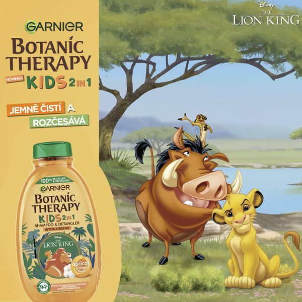 Garnier Shampoo and conditioner The Lion King Botanic Therapy Apricot (Shampoo & Detangler) 400 ml 400ml plaukų balzamas