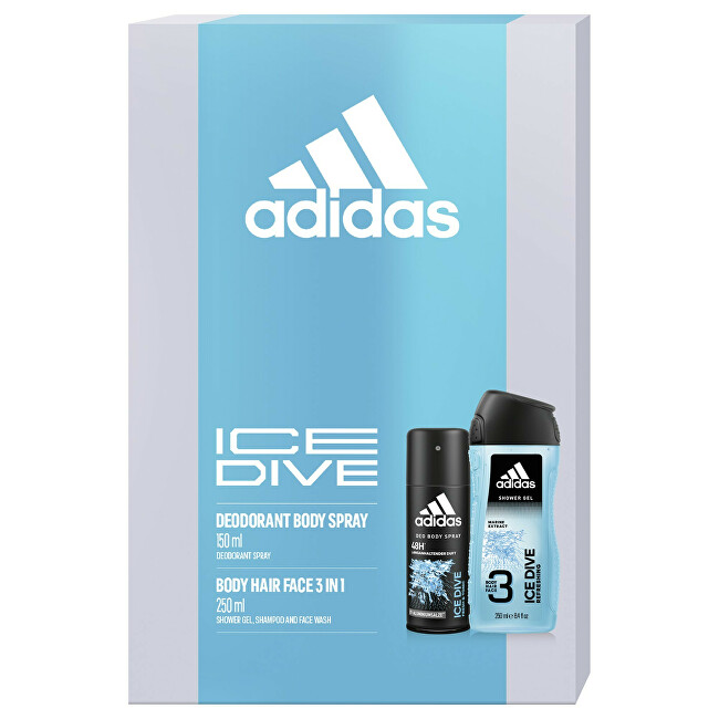 Adidas Ice Dive - deodorant ve spreji 150 ml + sprchov&yacute; gel 250 ml 150ml Ice Dive - deodorant ve spreji 150 ml + sprchov&yacute; gel 250 ml Vyrams Rinkinys