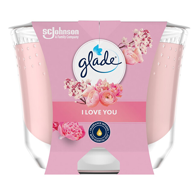 Glade Scented candle I love you 204 g kvepianti žvakė