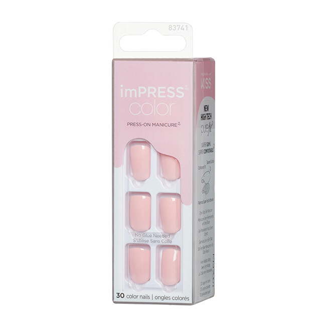 Kiss Self-adhesive nails imPRESS Color Pick Me Pink 30 pcs priemonė nagams