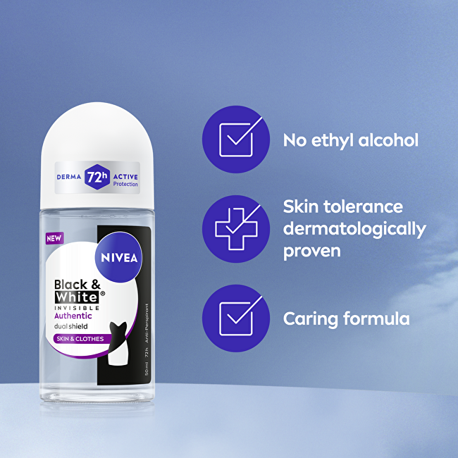 Nivea B&W Authentic Anti-Perspirant Roll-On 50 ml 50ml dezodorantas