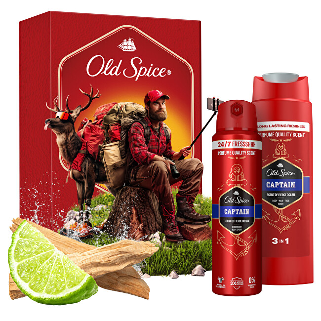 Old Spice Captain Outdoor Explorer Set - D&aacute;rkov&aacute; sada Vonios ir du&scaron;o priemonė Vyrams