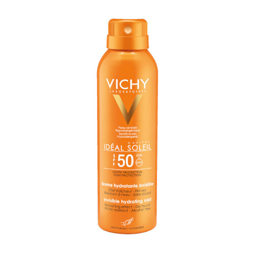 Vichy Invisible Spray Moisturizer SPF 50 Idéal Soleil (Invisible Hydrating Mist) 200 ml 200ml Unisex