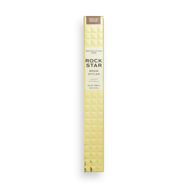 Revolution Pro Rockstar Medium Brown double-sided eyebrow pencil (Brow Style r) 0.25 g antakių pie&scaron;tukas