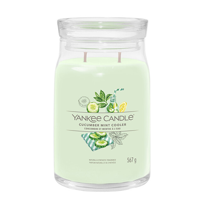 Yankee Candle Aromatic candle Signature large glass Cucumber Mint Cooler 567 g Unisex