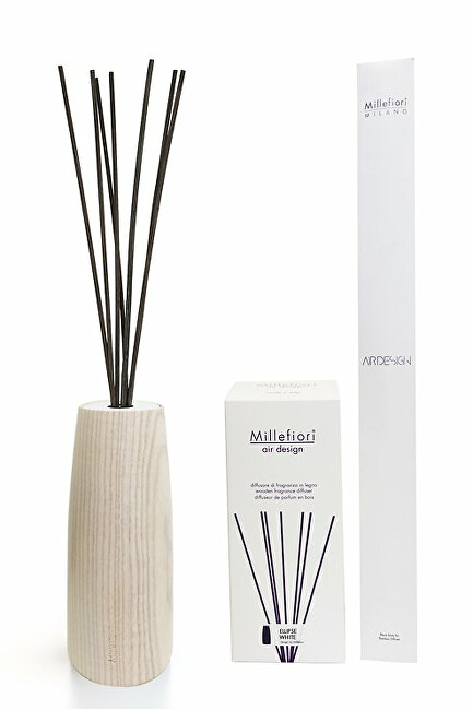 Millefiori Milano Wooden diffuser Air Design Ellisse 7 sticks white Unisex