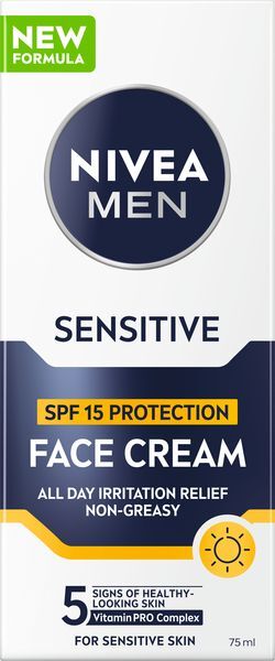 Nivea Protective skin cream SPF 15 Men Sensitive (Face Cream) 75 ml 75ml Vyrams