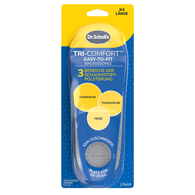 Scholl Tri-Comfort Insoles 1 pair Large kojų priežiūros priemonė
