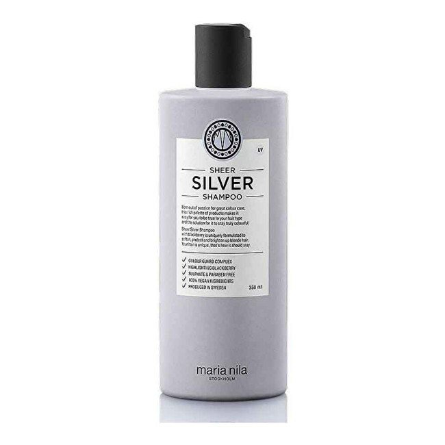 Maria Nila Shampoo Neutralizing Yellow Hair Tones Sheer Silver (Shampoo) 350ml Moterims