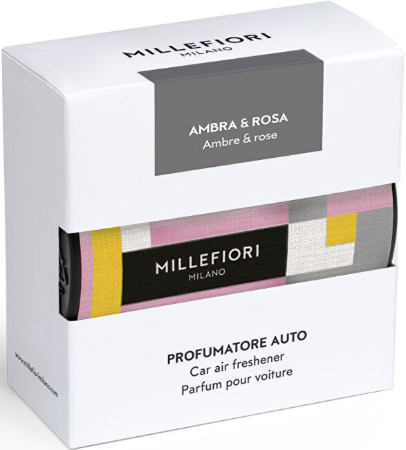 Millefiori Milano Car fragrance Textile Floral Ambra & Rosa - colorful automobilio gaiviklis