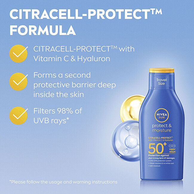 Nivea Protective milk SPF 50+ Sun Protect & Moisture Milk 100 ml 100ml Unisex