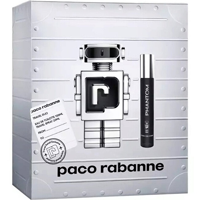 Paco Rabanne Phantom - EDT 100 ml + EDT 20 ml 100ml Phantom - EDT 100 ml + EDT 20 ml Kvepalai Vyrams Rinkinys