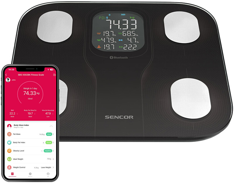 Sencor Personal scale SBS 9002BK Moterims