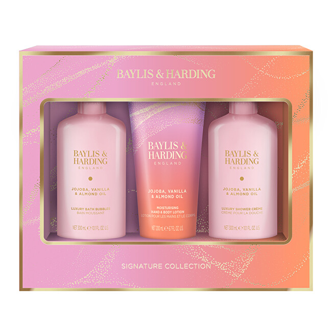 Baylis & Harding Gift set Jojoba, Vanilla & Almond Oil Signature Collection 3 pcs Moterims