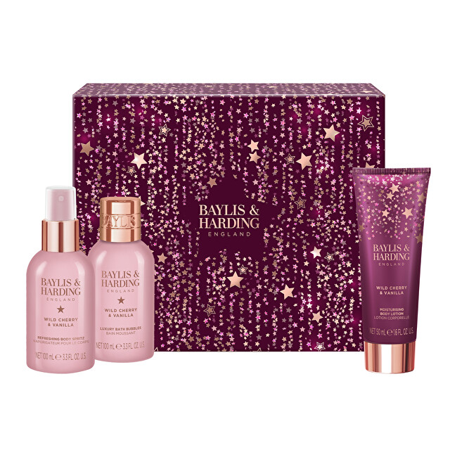 Baylis & Harding Wild Cherry & Vanilla Body Care Gift Set 3 pcs Moterims