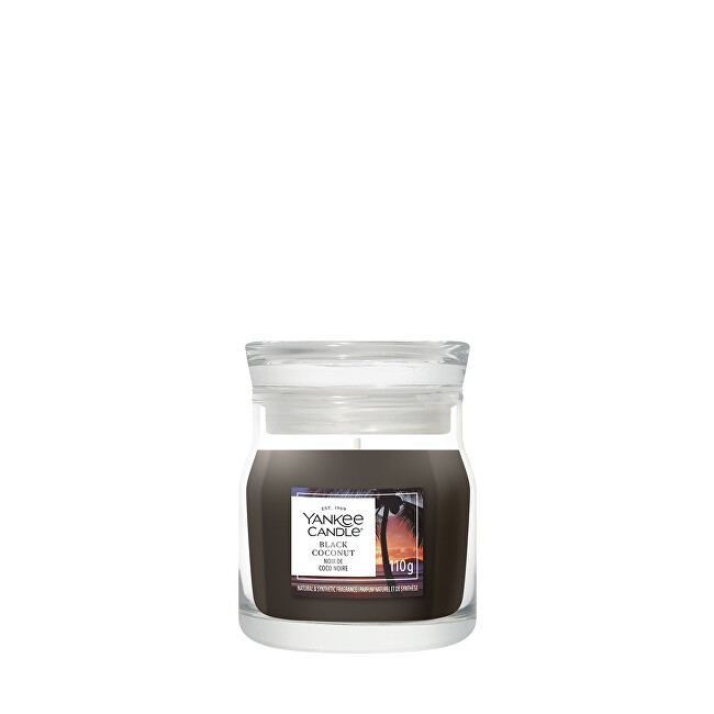 Yankee Candle Signature small glass scented candle Black Coconut 110 g kvepianti žvakė