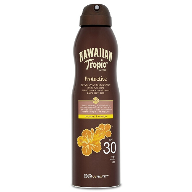Hawaiian Tropic Dry Oil Continuous Spray SPF 30 Protective (Dry Oil Continuous Spray) 180 ml 180ml Moterims