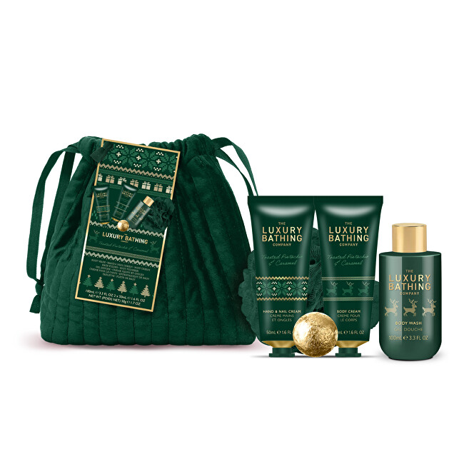 Grace Cole Body Care Set ( Pist&aacute;cie & Karamel ) - D&aacute;rkov&aacute; sada p&eacute;če o tělo v pytl&iacute;čku ( 5 ks ) Vonios ir du&scaron;o priemonė Moterims
