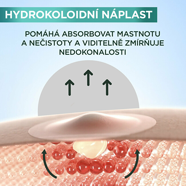 Garnier Hydrocolloid invisible patches with BHA for skin imperfections Pure Active (Pimple Patch) 8 pcs vietinės priežiūros priemonė