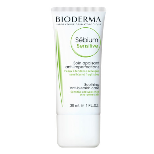 BIODERMA Moisturizing soothing cream for dry and irritated skin treatment Acne Sensitive (Soothing Anti-Blemi 30ml Moterims