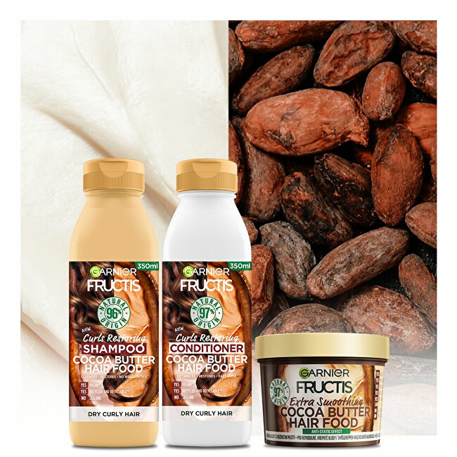 Garnier Mask for unruly and frizzy hair ( Cocoa Butter Hair Food) 390 ml 390ml nenuplaunama plaukų priežiūros priemonė